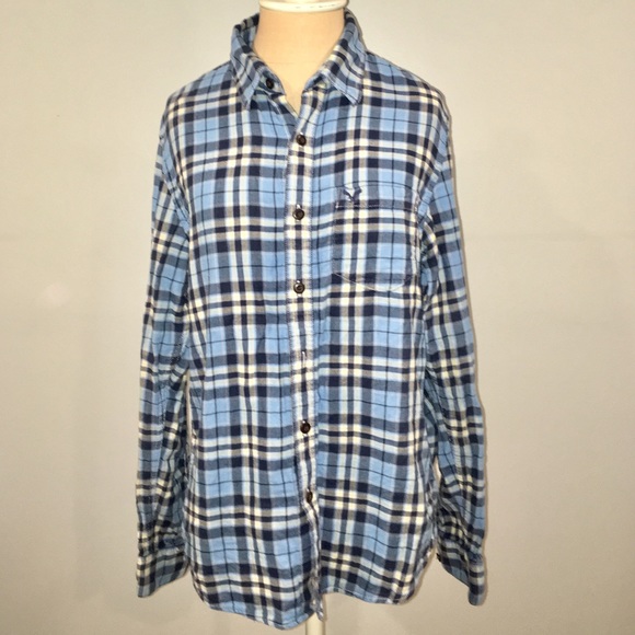 American Eagle Plaid Button Down Shirt - Picture 1 of 3